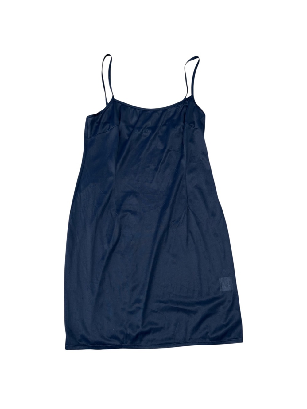 Laundry By Shelli Segal 90s Navy Slip Dress Nylon Mesh Vintage